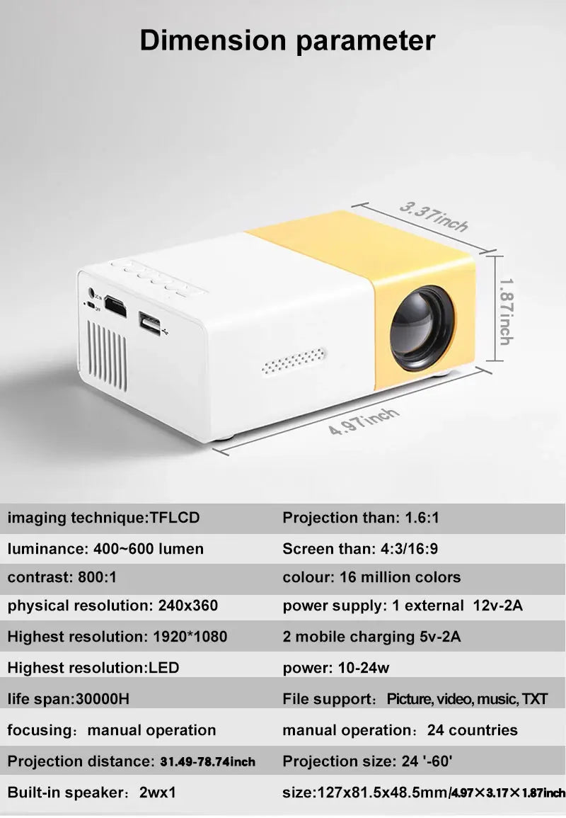 Smart Projector LED HD 4K